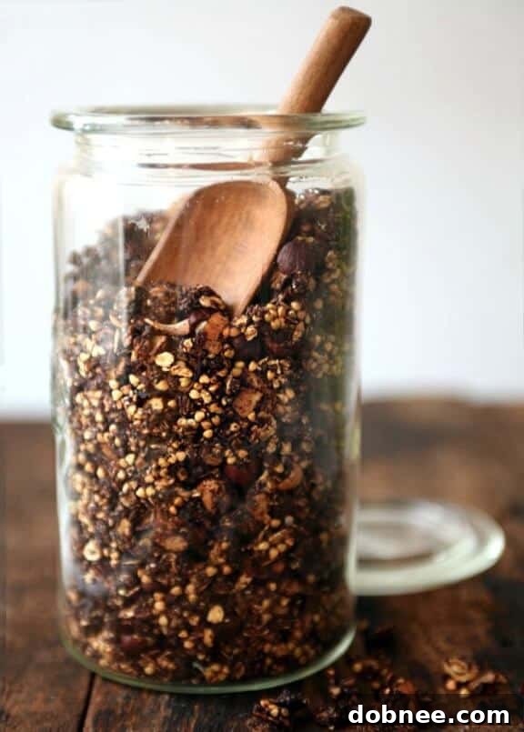 Chunky Chocolate Buckwheat Granola | mynewroots.org