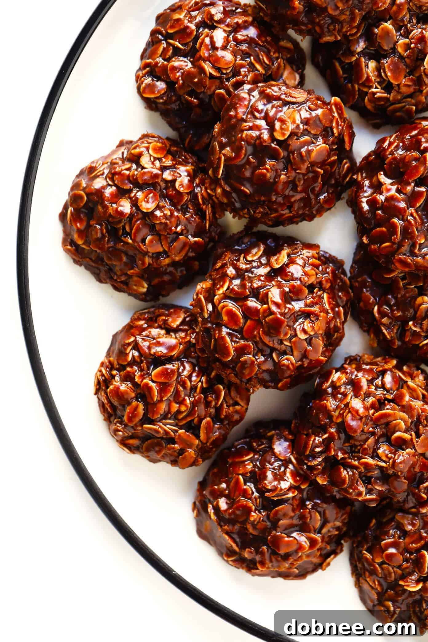 Close-up of Peanut Butter No-Bake Cookies