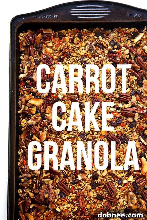Carrot Cake Granola Served in a Jar