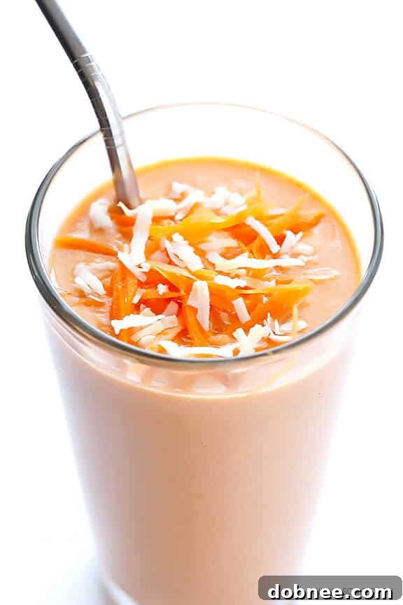 Carrot Cake Smoothie: A healthy blend with fresh carrots and traditional spices