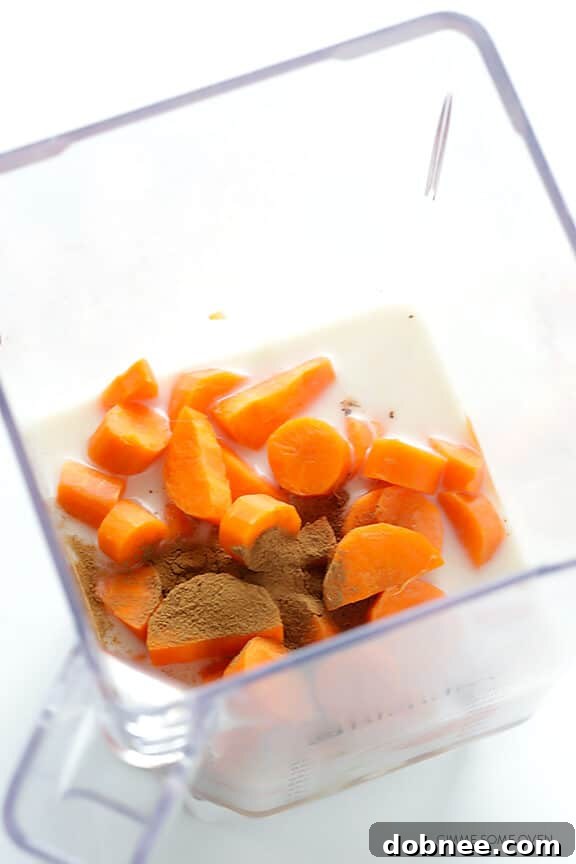 Carrot Cake Smoothie with a focus on fresh ingredients and spices