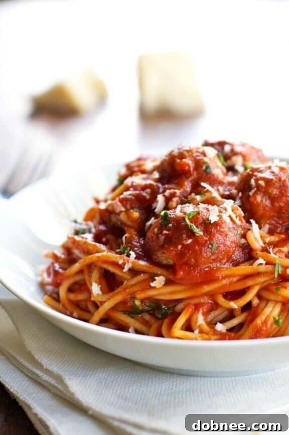Skinny Spaghetti and Meatballs - a lean and delicious Italian classic