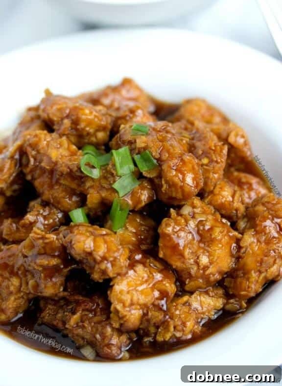 Lightened-Up General Tso's Chicken - a healthier homemade version of a Chinese takeout favorite