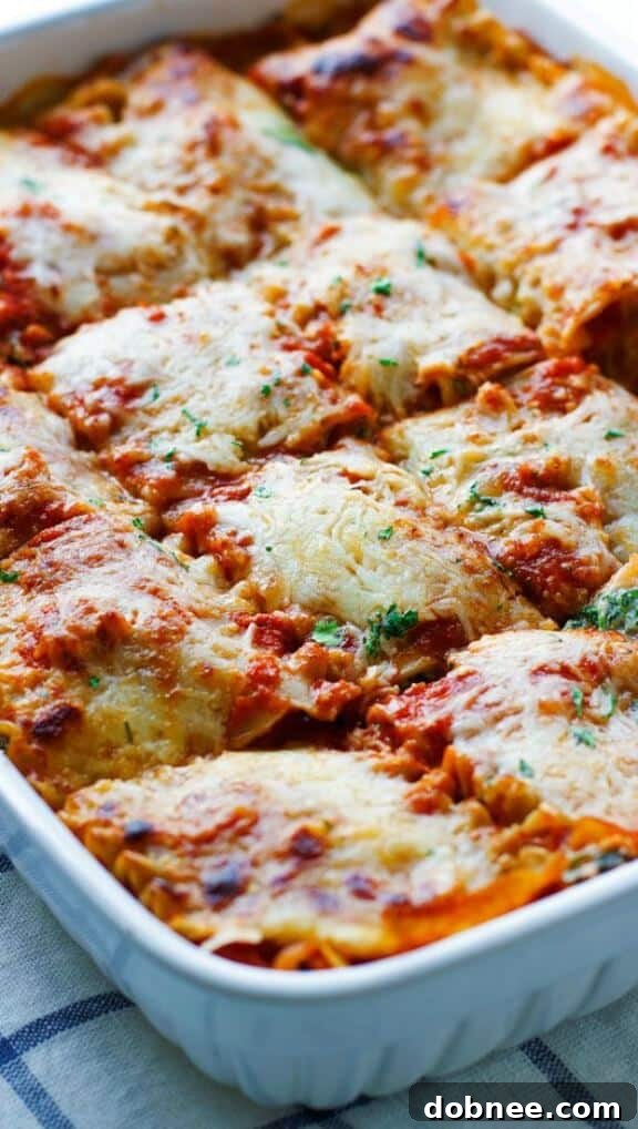 Skinny Mushroom Spinach Lasagna - a healthy twist on a classic comfort dish