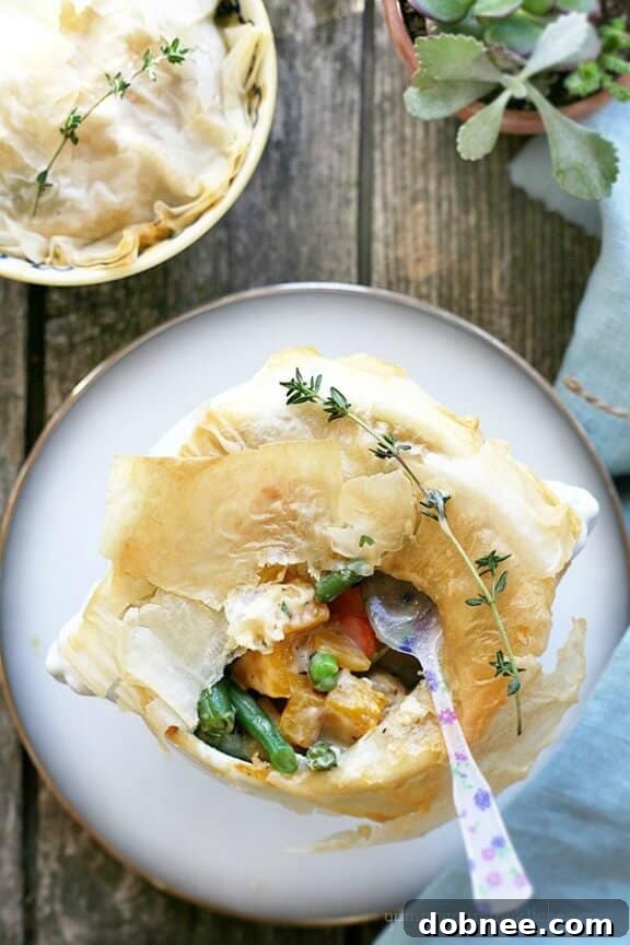 Lighter Pot Pie - a healthier take on a classic creamy comfort food