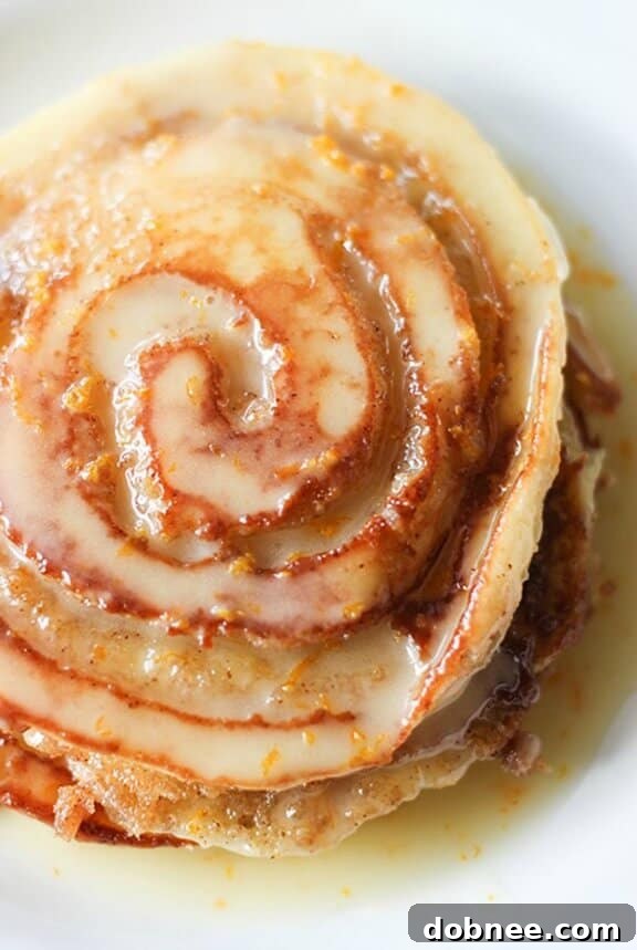 Orange Sweet Roll Pancakes from No. 2 Pencil.