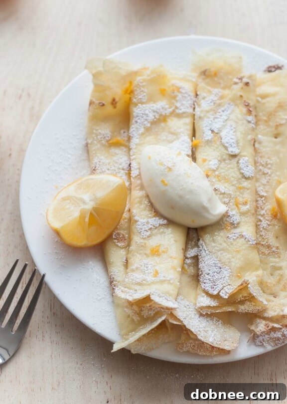 Crepes with Whipped Meyer Lemon Ricotta from Blogging Over Thyme.