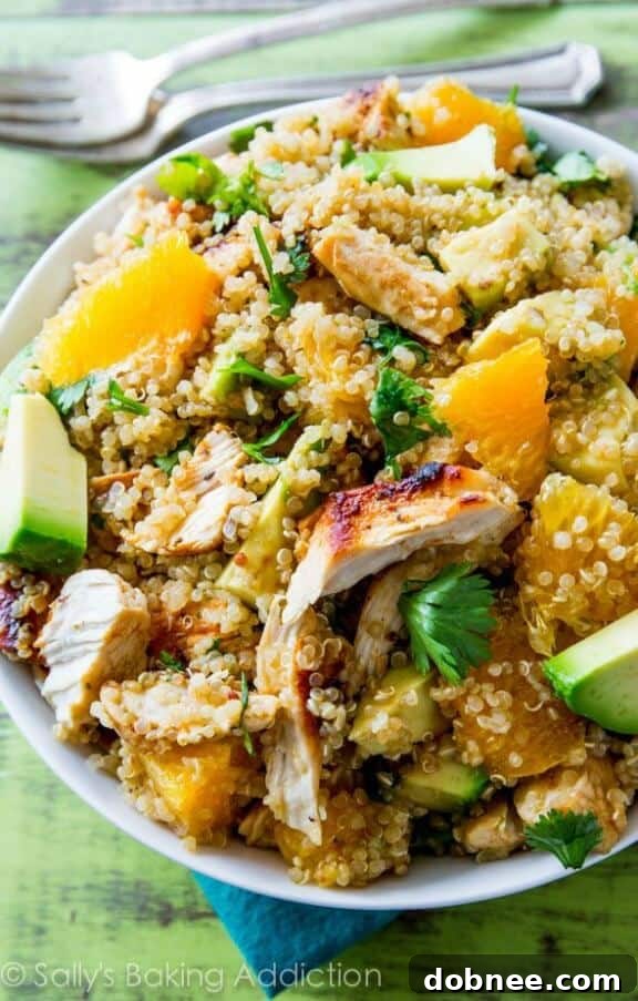 Citrus Chicken Quinoa Salad from Sally's Baking Addiction.