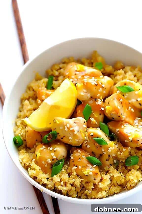 Skinny Honey Lemon Chicken from Gimme Some Oven.