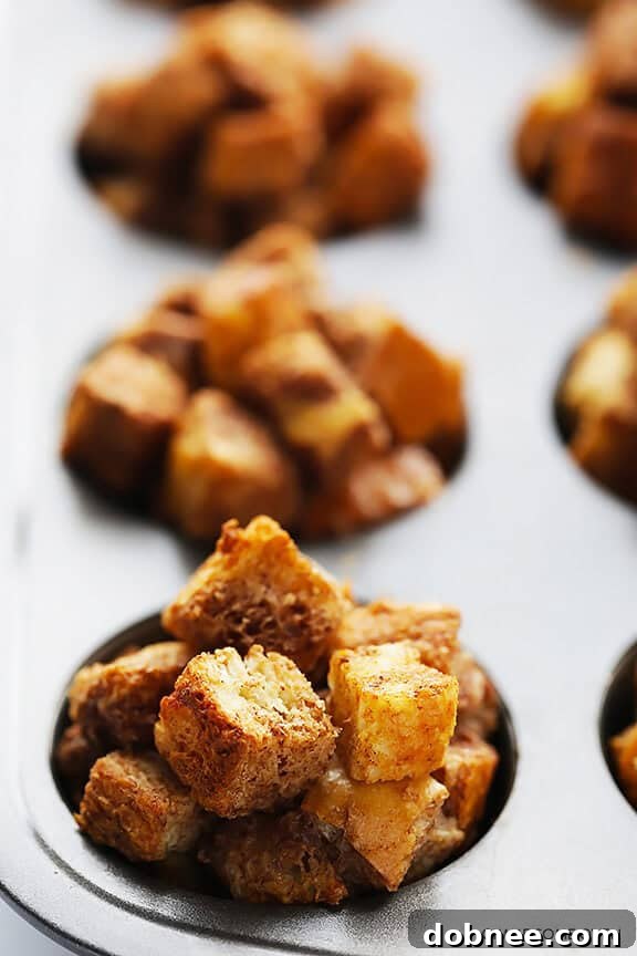 Tray of French Toast Cups Ready to Eat | gimmesomeoven.com