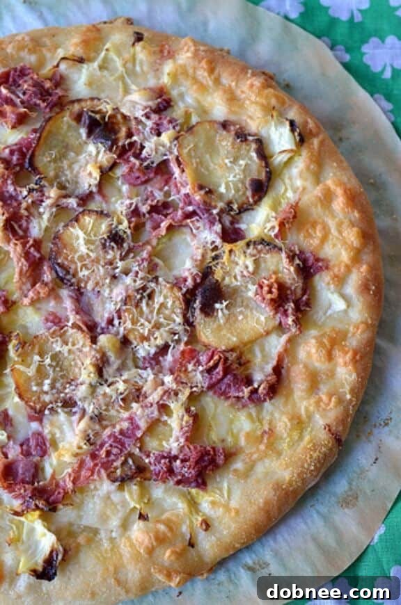Corned Beef and Cabbage Pizza | seededaetthetable.com