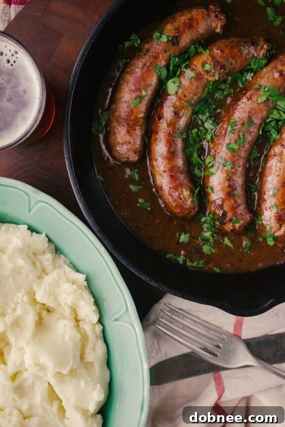 Bangers and Mash with Beer and Onion Gravy | simpleprovisions.com.au