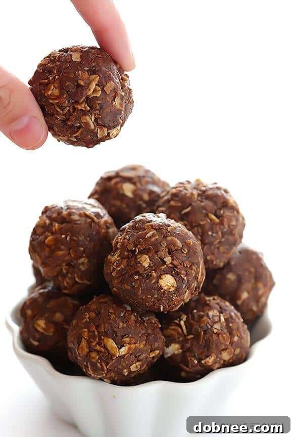Chocolate Peanut Butter No-Bake Energy Bites for quick fuel.