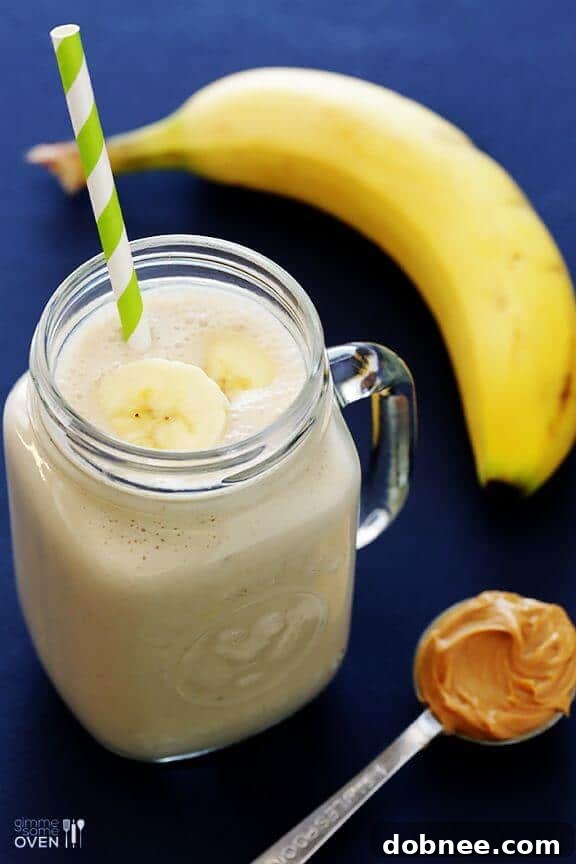 Peanut Butter Banana Smoothie for post-workout recovery.