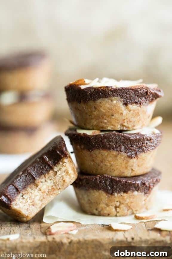 Raw Almond Butter Cups - healthy sweet treat.