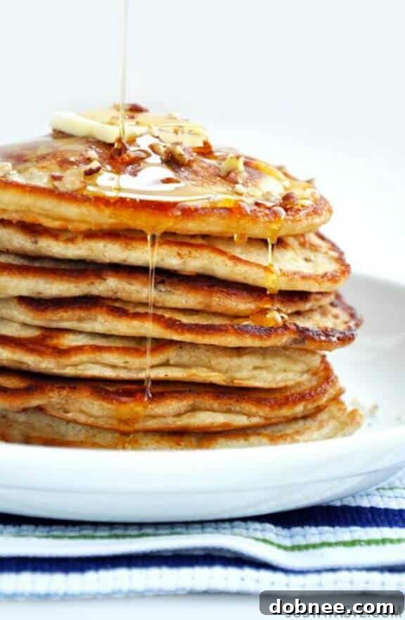 Hearty Banana Nut Pancakes from Just a Taste, packed with flavor and texture