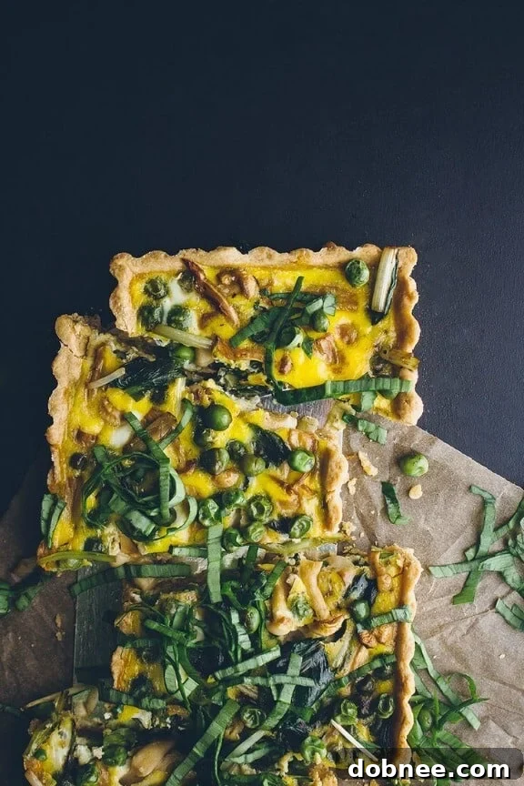Loaded Vegetable Spring Quiche | vegetarianventures.com