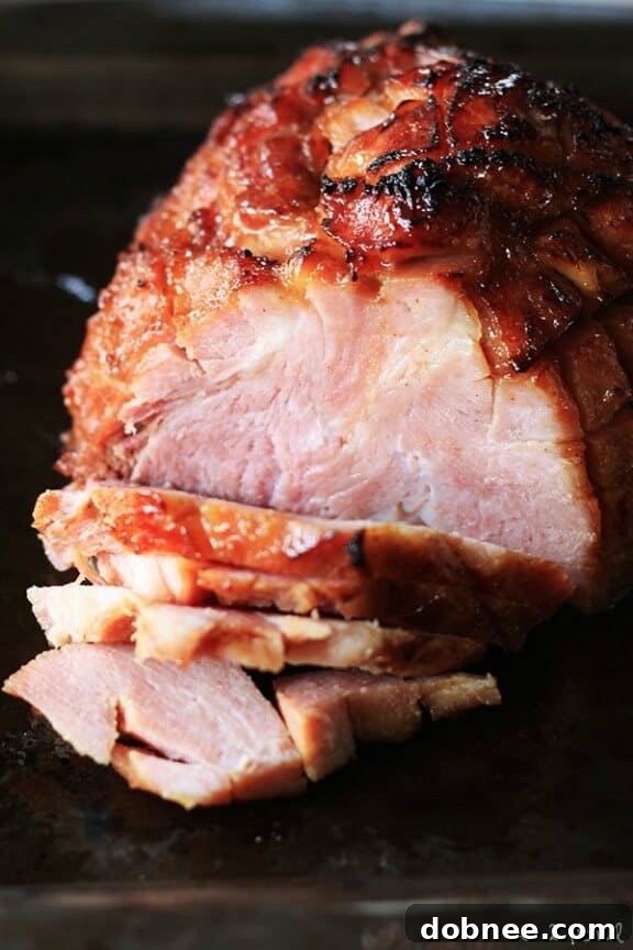 Slow Cooker Ham with Maple Brown Sugar Glaze | number-2-pencil.com