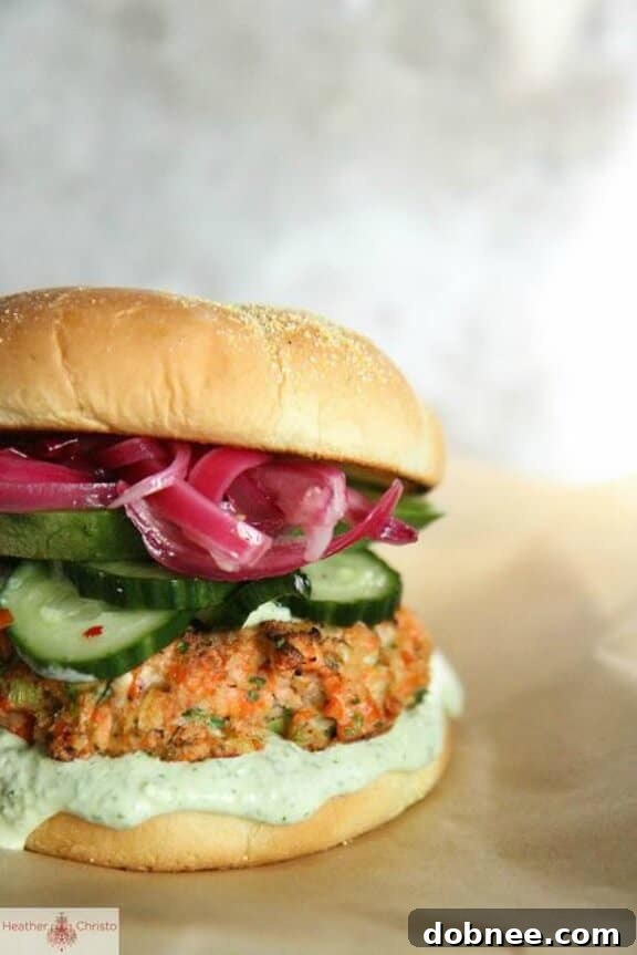 Asian Salmon Burger, a flavorful twist on a classic