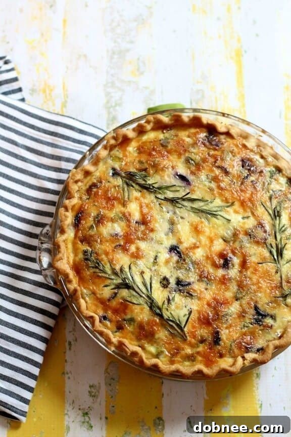 Asparagus, Leek and Purple Carrot Quiche | glossymusings.com
