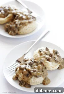 Vegan Biscuits and Mushroom Gravy recipe card image