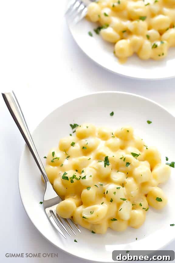 Creamy Gnocchi Mac and Cheese – a rich and unbelievably good gluten-free recipe