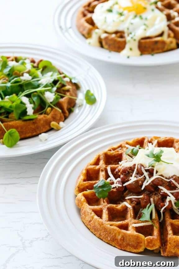Savory Cornbread Waffles | loveandoliveoil.com