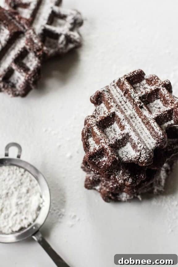 Belgian Brownie Waffles | edibleperspective.com