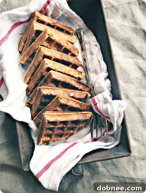 Banana Bread Yeasted Waffles | sevenspoons.net