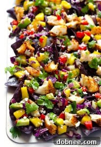 Rainbow Fish Taco Nachos: Easy to make, naturally gluten-free, and guaranteed to be a party hit with vibrant colors and fresh flavors.