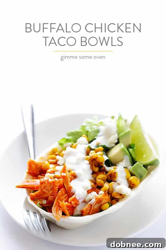 A final close-up image of the finished Buffalo Chicken Tacos, highlighting their delicious appearance.