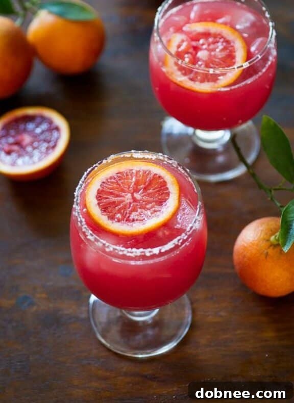 Blood Orange Margarita with Bitters - Deep, Citrusy, and Complex