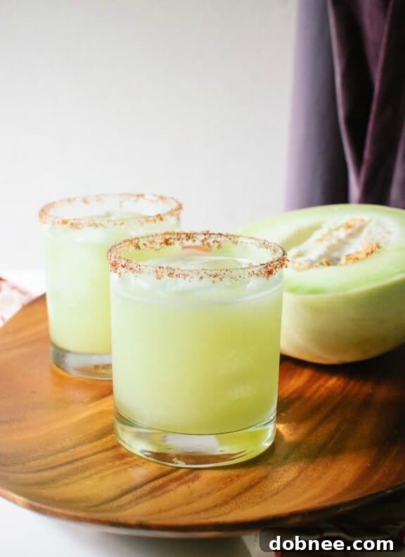Fresh Honeydew Margaritas - Sweet, Mellow, and Uniquely Refreshing