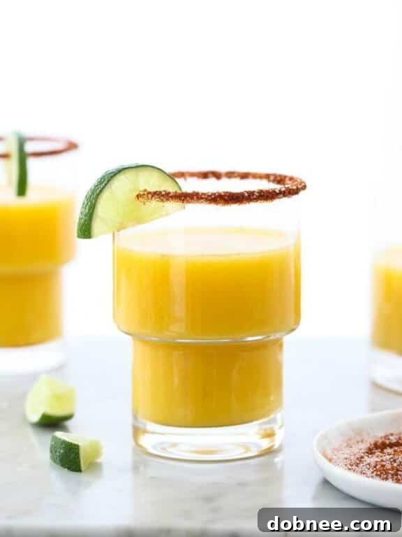 Mango Margarita with Chile Salt and Lime - Sweet with a Spicy Kick
