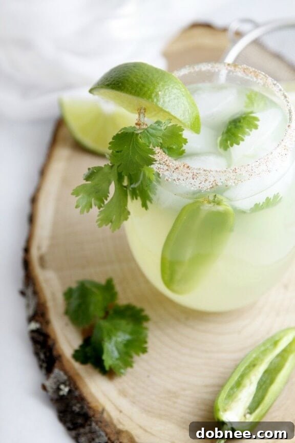 Cilantro Jalapeno Margarita - Herbal and Spicy Sensation