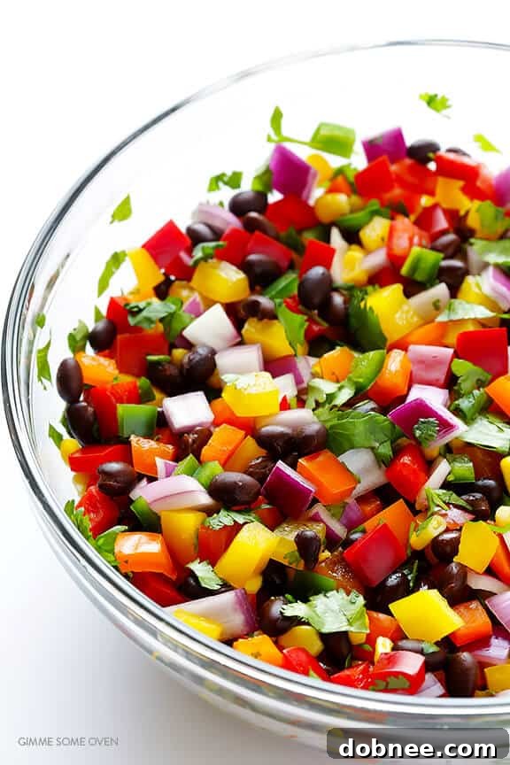 Rainbow Salsa -- easy to make, and so fresh and tasty! | gimmesomeoven.com
