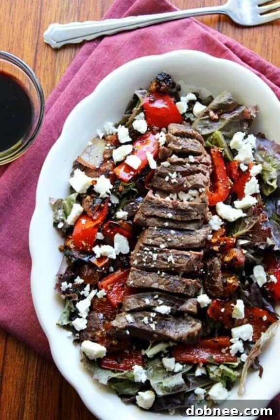 Steak Salad with Balsamic Vinaigrette, a hearty and fresh meal.