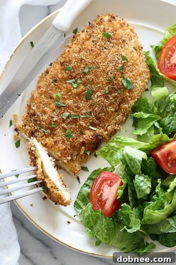 Mustard Herb Crusted Chicken Breasts - healthy and flavorful baked chicken