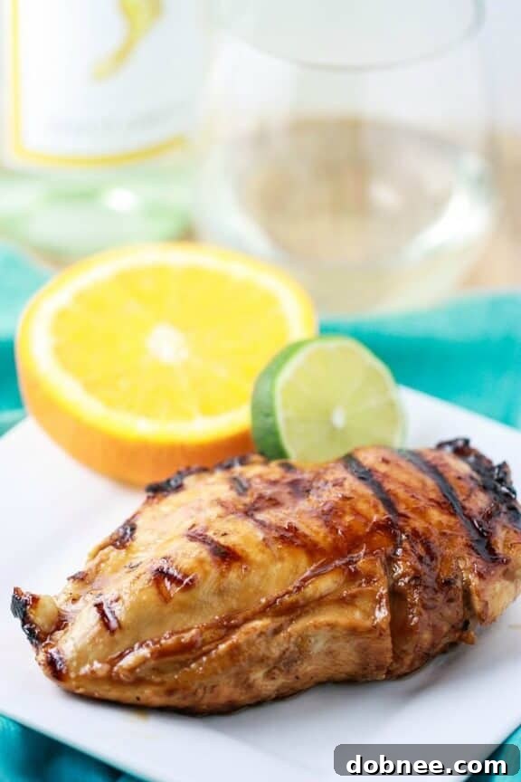 Pinot Grigio Chicken with Honey Citrus Glaze - an easy and flavorful chicken breast recipe
