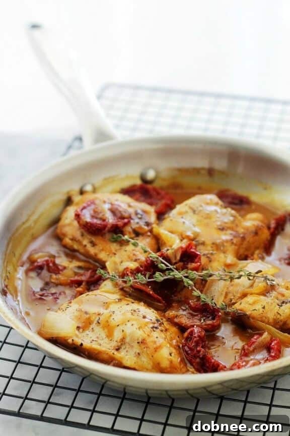 Pan-Seared Chicken Breasts with Sun Dried Tomatoes - gourmet flavor in a simple dish