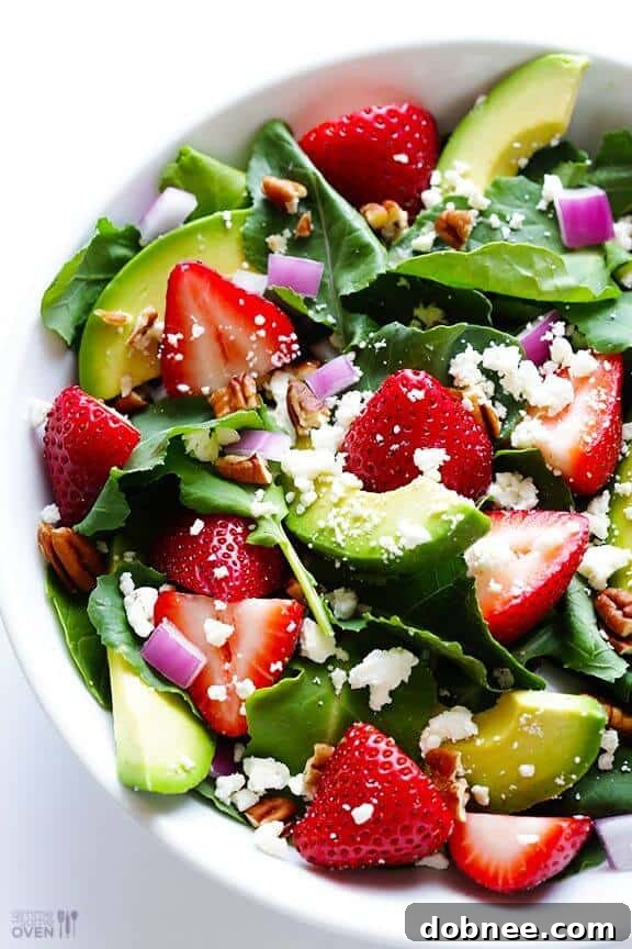 Refreshing Strawberry Kale Salad Recipe by Gimme Some Oven