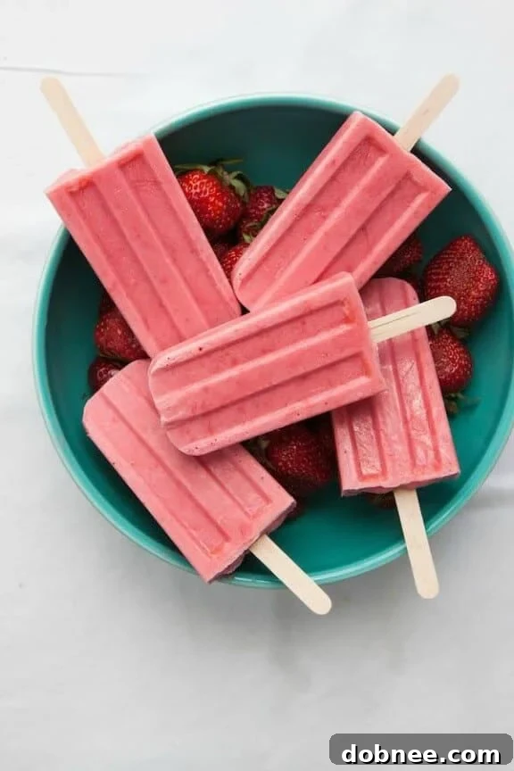 4-Ingredient Strawberry Yogurt Popsicles Recipe for a Healthy Treat