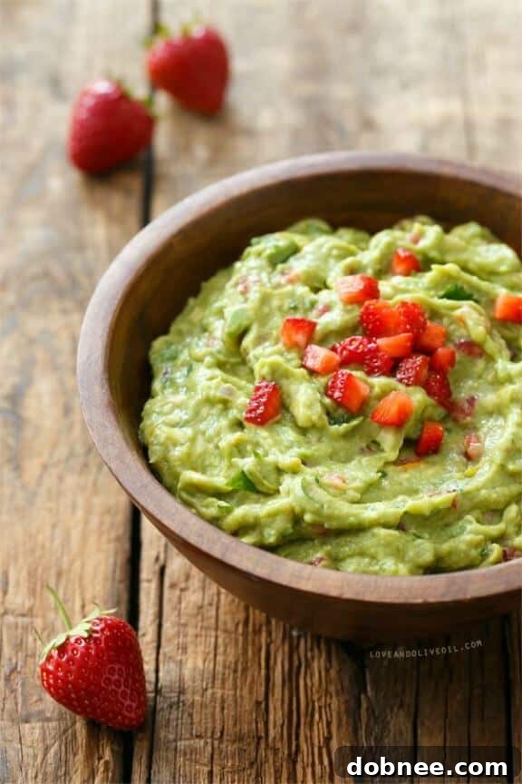 Unique Strawberry Guacamole Recipe by Love & Olive Oil