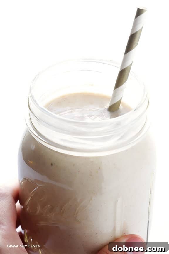 Banana Bread Smoothie -- quick and easy, protein-packed, and tastes just like the bread that inspired it!