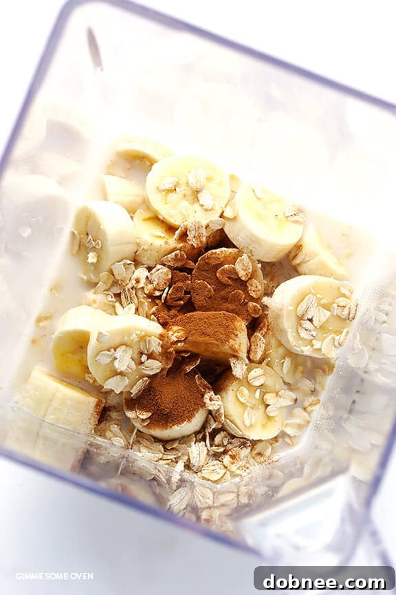 Banana Bread Smoothie -- quick and easy, protein-packed, and tastes just like the bread that inspired it!