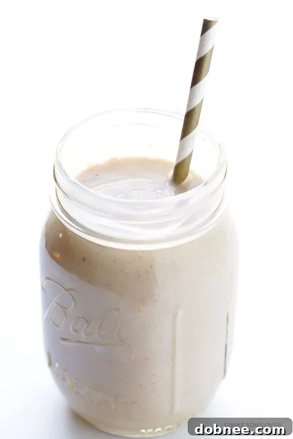 Banana Bread Smoothie -- quick and easy, protein-packed, and tastes just like the bread that inspired it!