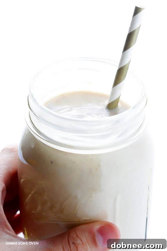 Banana Bread Smoothie -- quick and easy, protein-packed, and tastes just like the bread that inspired it!