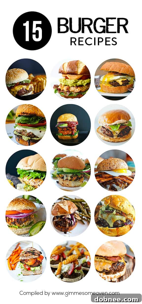 A delicious collection of 15 big burger recipes from food bloggers