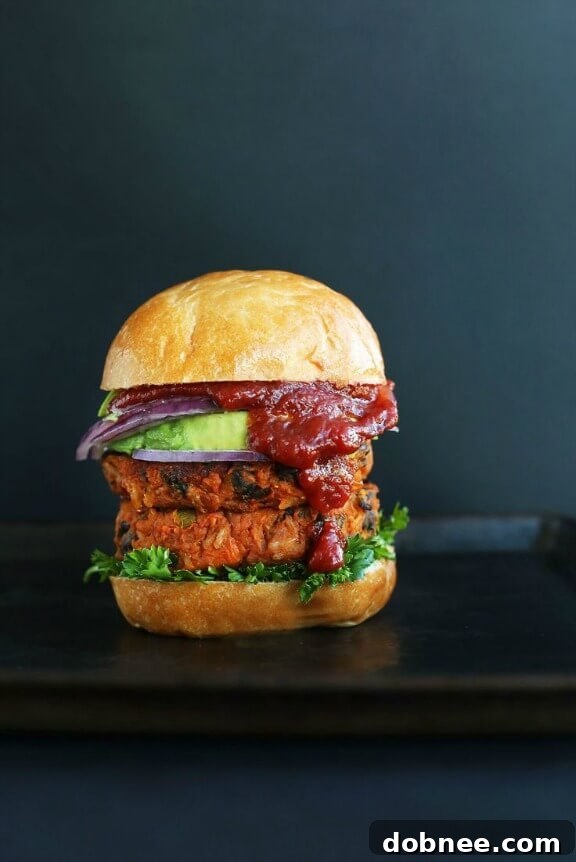 Sweet Potato Black Bean Burger from Minimalist Baker