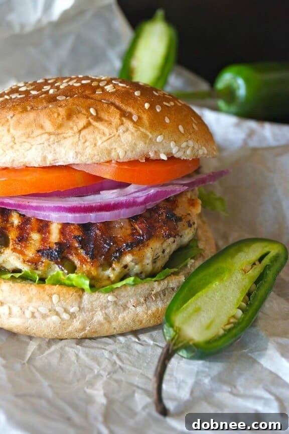 Grilled Jalapeno Pepper Jack Turkey Burger from Cooking on the Weekends